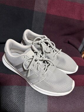 adidas Gray Knit Low-Top Sneakers